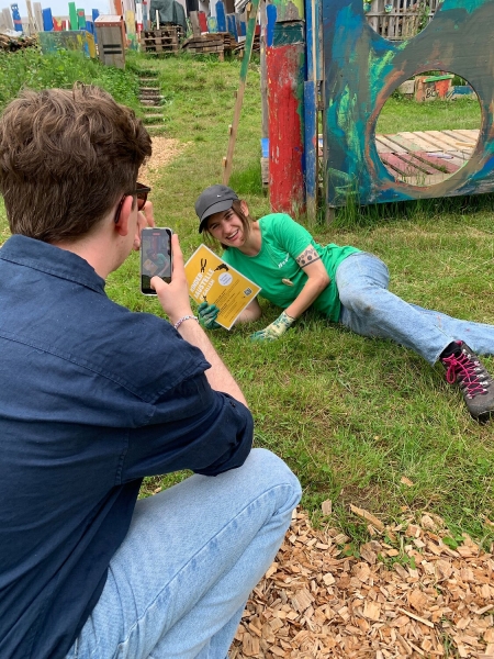 Fabian Kleemann beim Filmen f&uuml;r Social Media